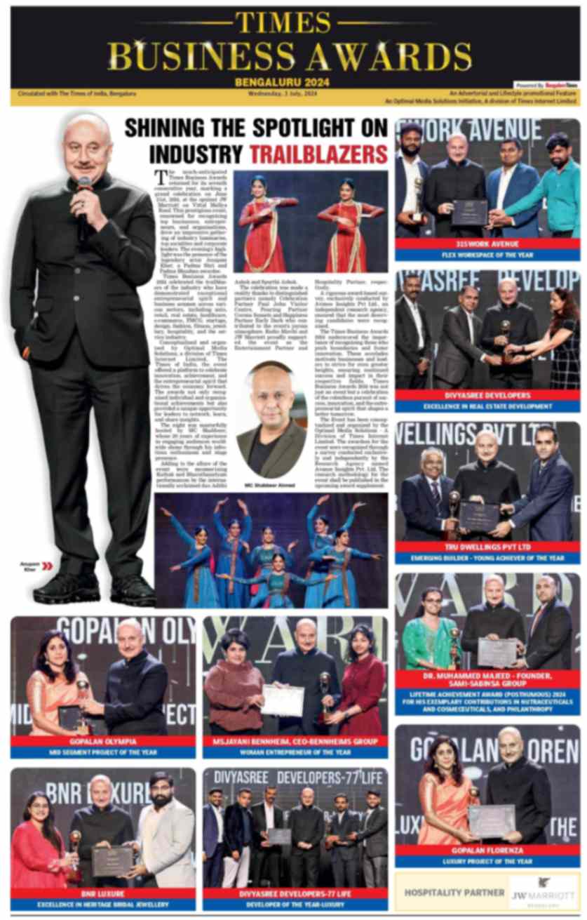 Sabinsa Founder Dr. Muhammed Majeed Honored with Times Business Awards Lifetime Achievement Award (Posthumous)