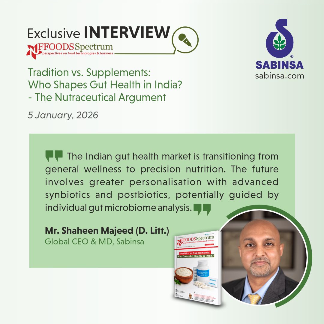 Dr. Shaheen Majeed (D.Litt.)  Featured in Nuffoods Spectrum on Gut Health in India